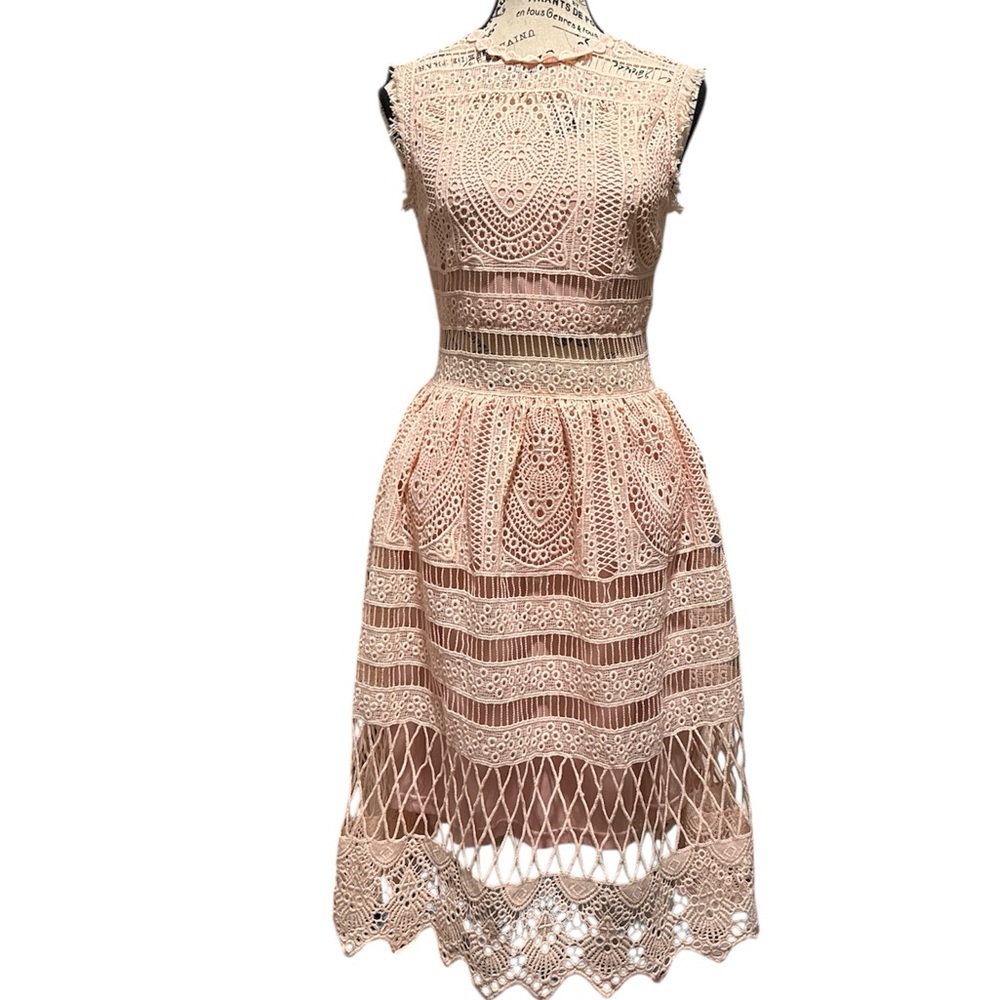 Elegant Lace Dress in Cream